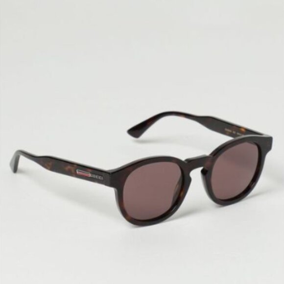 NEW GUCCI SUNGLASSES, AUTHENTIC GUCCI BROWN ROUND EYEWEAR GUCCI - Picture 1 of 2